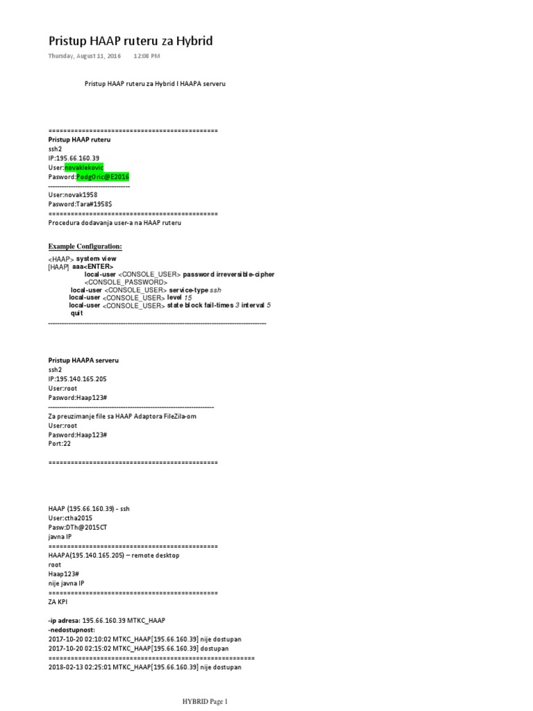Pristup HAAP i HAAPA ruteru | PDF | Internet Protocol Suite | File ...