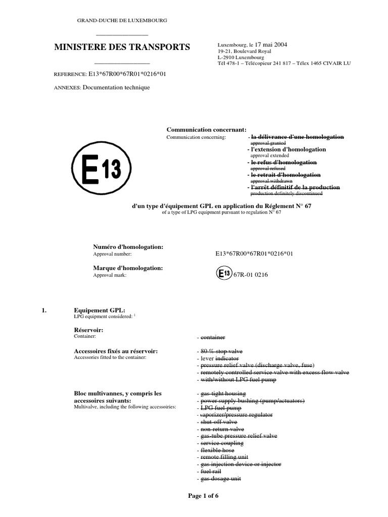 Certificate MAP SENSOR PDF