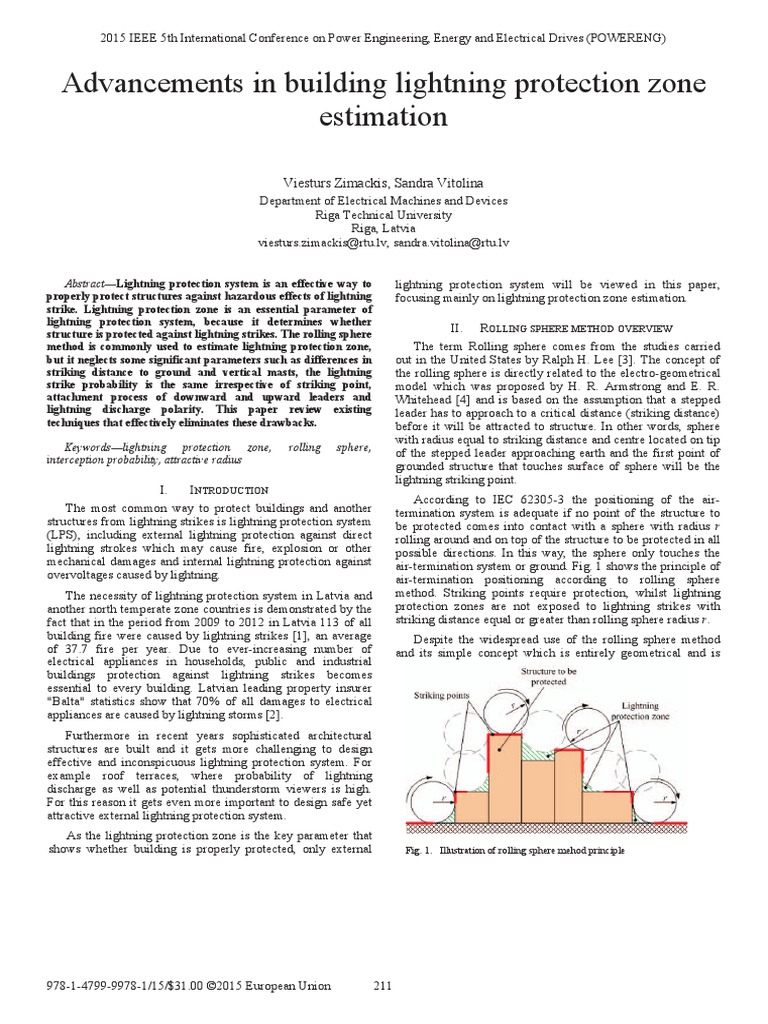 Advancements in Building Lightning Protection Zone PDF Lightning