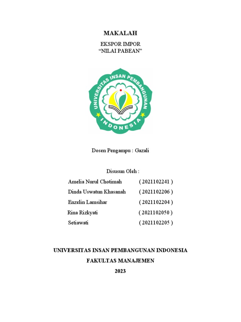Makalah Ekspor Impor PDF