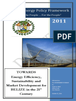 Belize National Energy Policy Framework