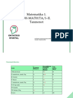 Matematika 1 Tanmenet