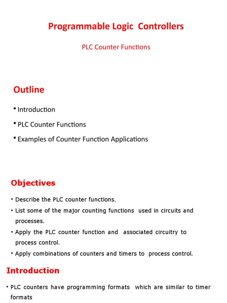 PLC Counter Functions and Applications | PDF | Programmable Logic ...