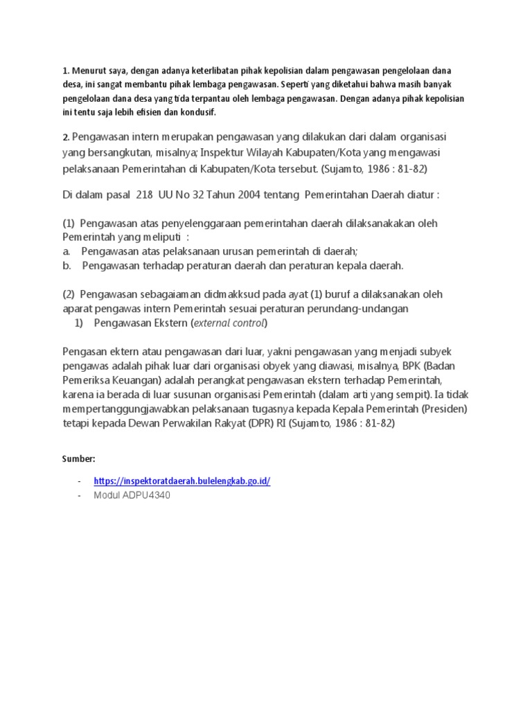 Diskusi 7 Adm Pemerintah Desa | PDF