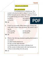 JEE Main S Block Elements Important Questions