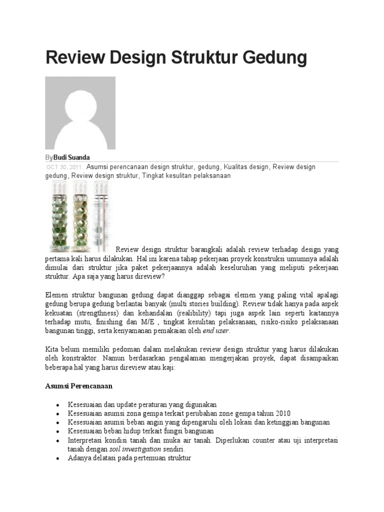 Review Design Struktur Gedung | PDF