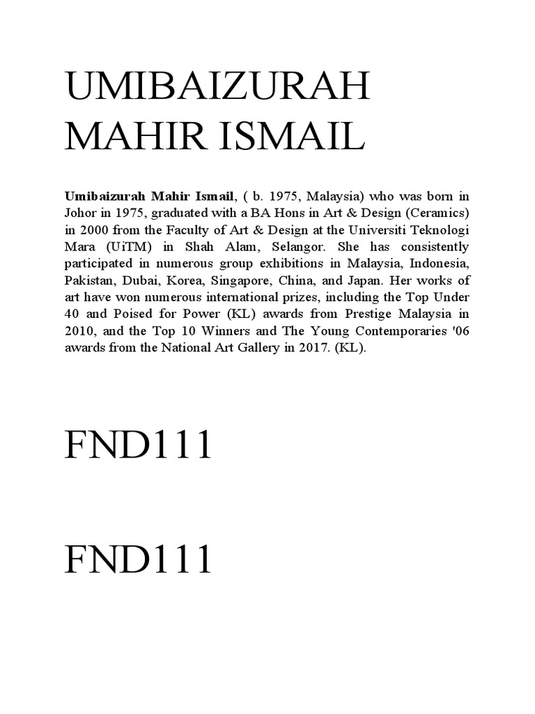 FND111 Sculptor Artist TEXTS 010123 PDF