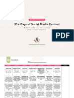 30 Day Pixistock Social Media Content Calendar 2