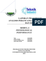 LAPRAK PHYSIOLOGICAL PERFORMANCE APK DAN E (31 Maret) KELOMPOK 5 TIND PAGI