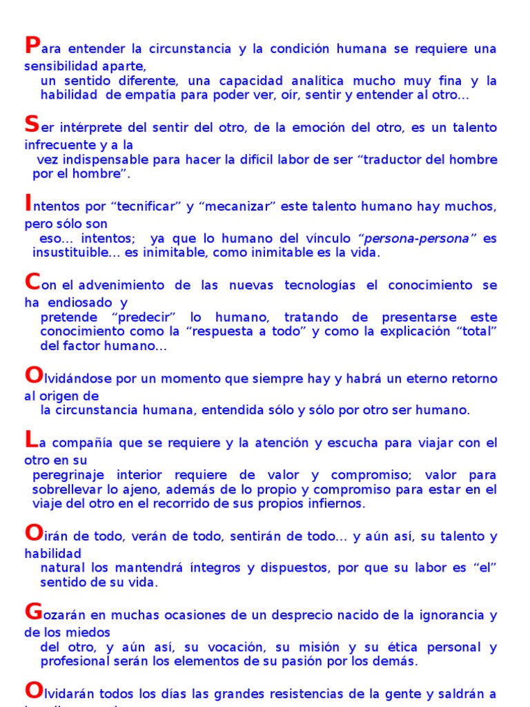 acróstico del psicólogo