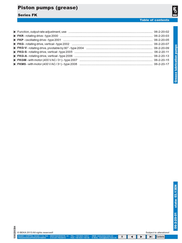 062 FK Grease Lubrication Pumps PDF