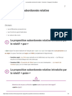 3-La proposition subordonnée relative - Grammaire - Espagnol 