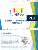 Elementi Di Marketing Generale M.I.T. Europe