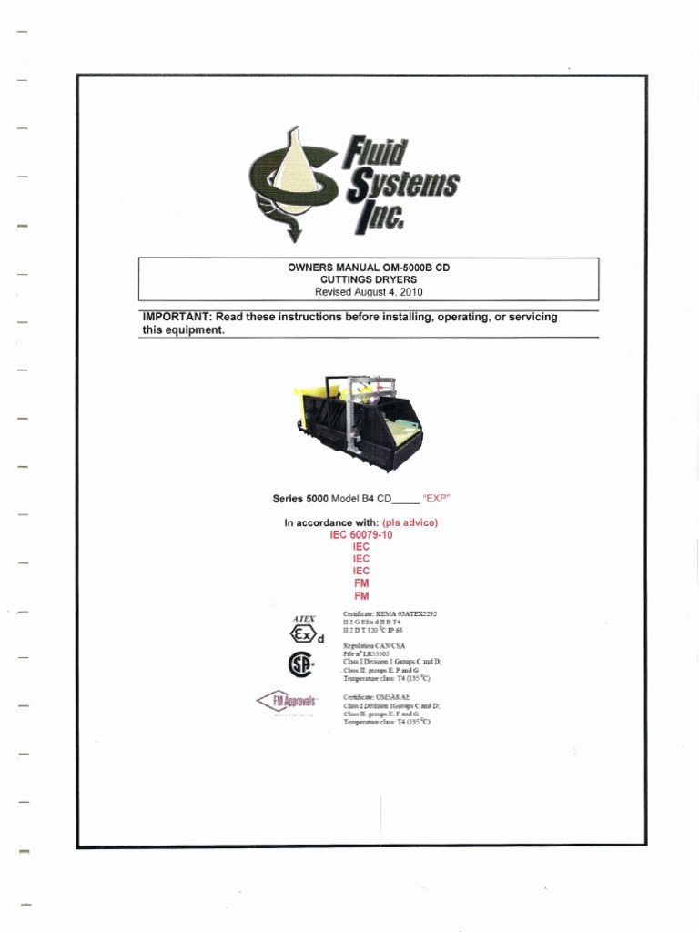 FSI Drier Manual | PDF | Hazards | Electrical Connector