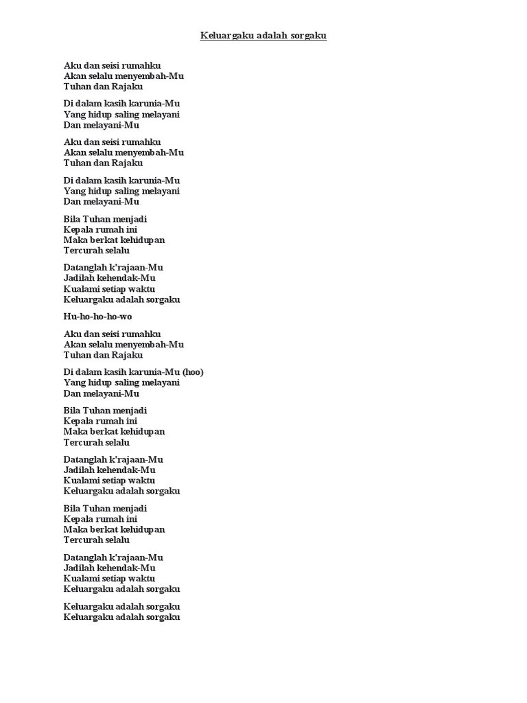 Aku Dan Seisi Rumahku | PDF | Agama & Spiritualitas | Puisi