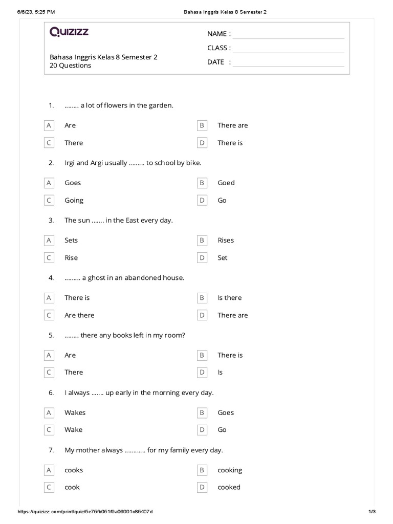 Bahasa Inggris Kelas 8 Semester 2 Pdf