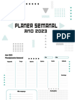 Planner Semanal Organizado