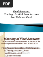 Final Account Numerical Problem