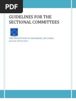 Guidelines For The Sectional Committees: The Institution of Engineers, Sri Lanka Session 2010/2011