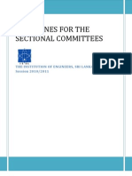 Guidelines For The Sectional Committees: The Institution of Engineers, Sri Lanka Session 2010/2011