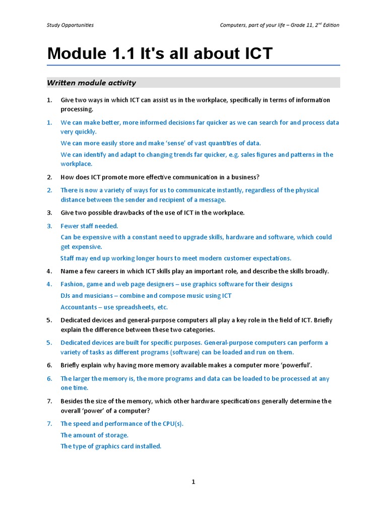 ICT in the Workplace: Key Insights | PDF | Tablet Computer ...
