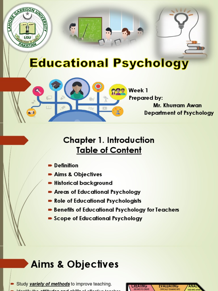 1. Educational Psychology Lecture 1 | PDF