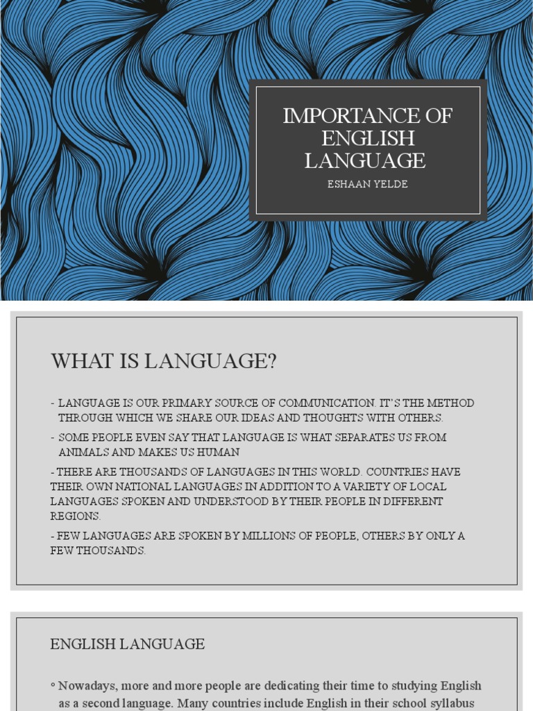 Importance of English Language Today | PDF | English Language ...