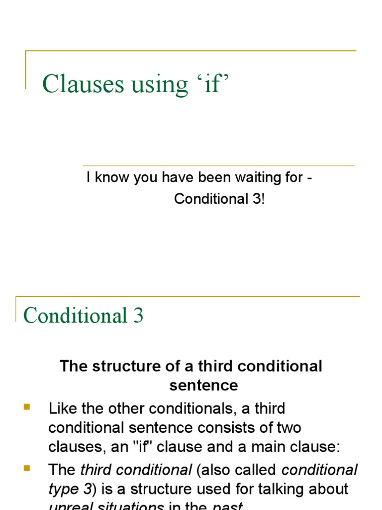 third conditional | PDF