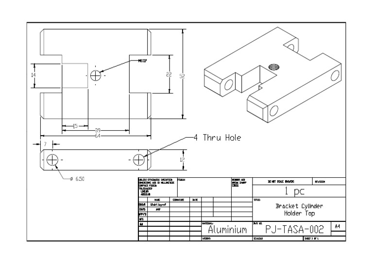 Press Jig Part DWG PjTasa002 Rev 1 PDF