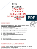 10 Tazminat Ödenmesine İlişkin Muhasebe İşlemleri