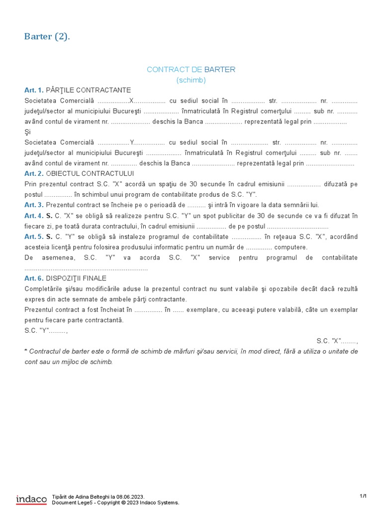 Barter 2 | PDF
