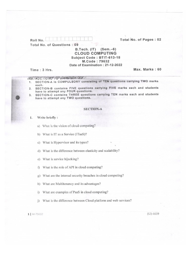 Previous Years Question Papers | PDF