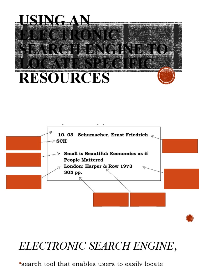 Using An Electronic Search Engine To Locate Specific PDF