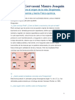 Teorías Sobre El Origen de La Vida Biogénesis Panspermia y Teoría Fisico Química.