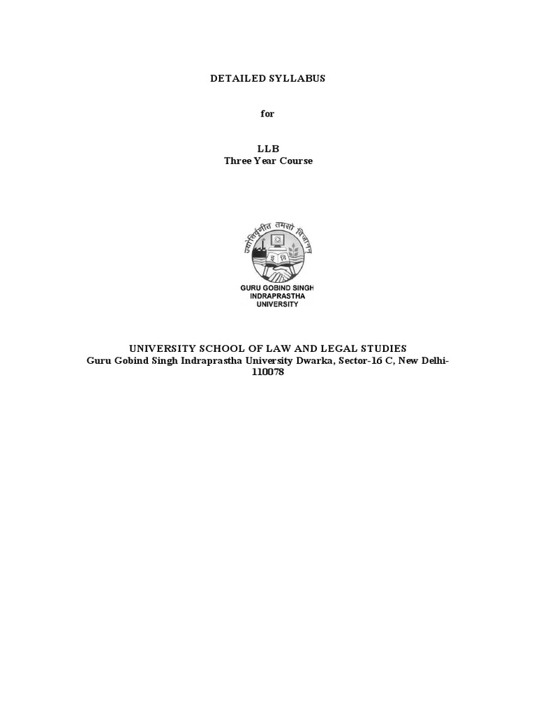 3-Year LLB Syllabus Overview | PDF | Evidence (Law) | Private Law