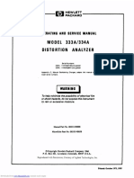 M O D E L 3 3 3 A / 3 3 4 A Distortion Analyzer: Operating and Service Manual
