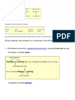 Sentence Parallel Structure