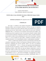 Análise Dos Relatórios Sínteses de Avaliação Dos Trabalhos de Uma Feira Regional de Matemática