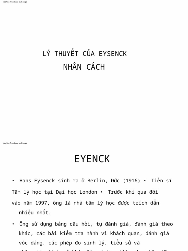 Eysencks Theory Pdf