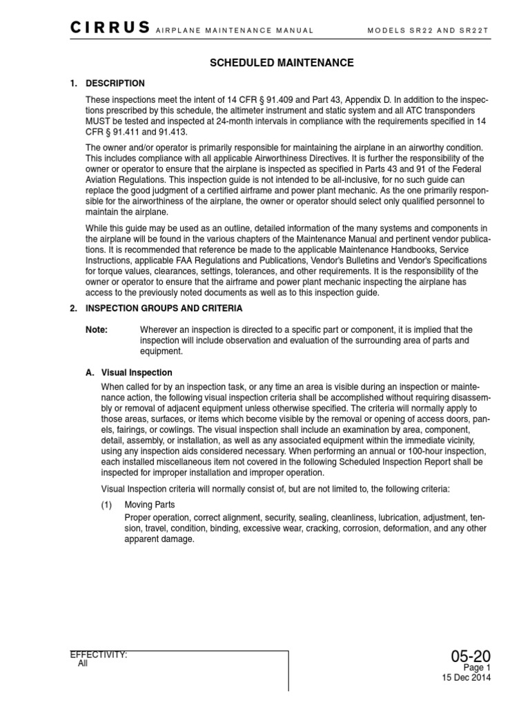 5-20 - Scheduled Maintenance | PDF