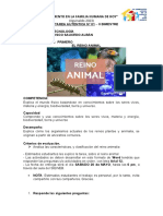 Tarea Autentica N 01 El Reino Animal Ii Bimestre Primer Ano 2023