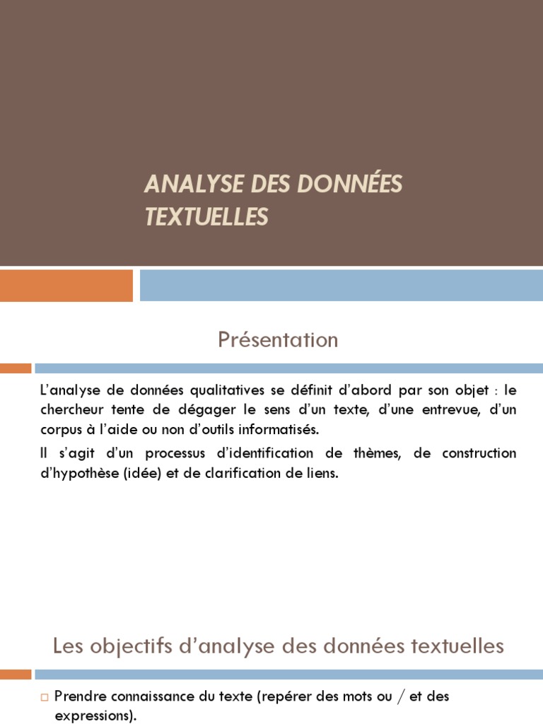 Analyse Contextuelle des Données Textuelles | PDF | Lexique | Analyse ...