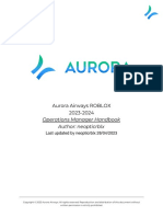 Aurora Airways - Operations Manager Handbook