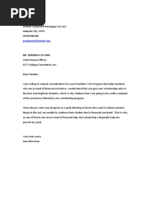 Aplication Letter