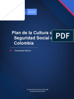 Plan Cultura Seguridad Social Colombia