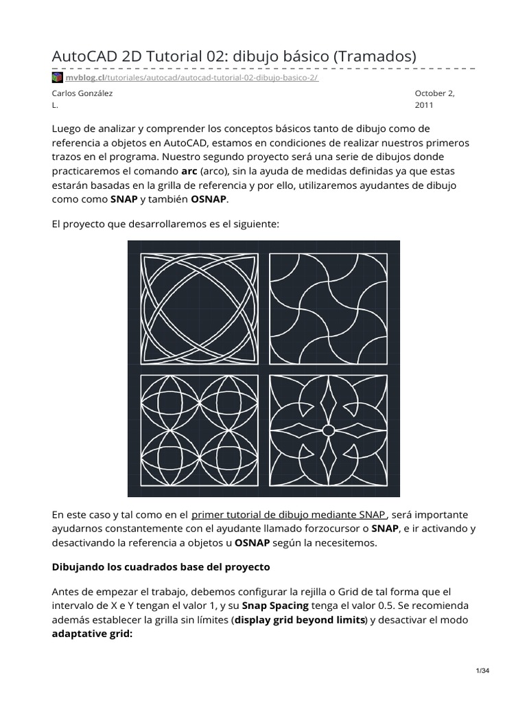 Mvblog - cl-AutoCAD 2D Tutorial 02 Dibujo Básico Tramados | PDF