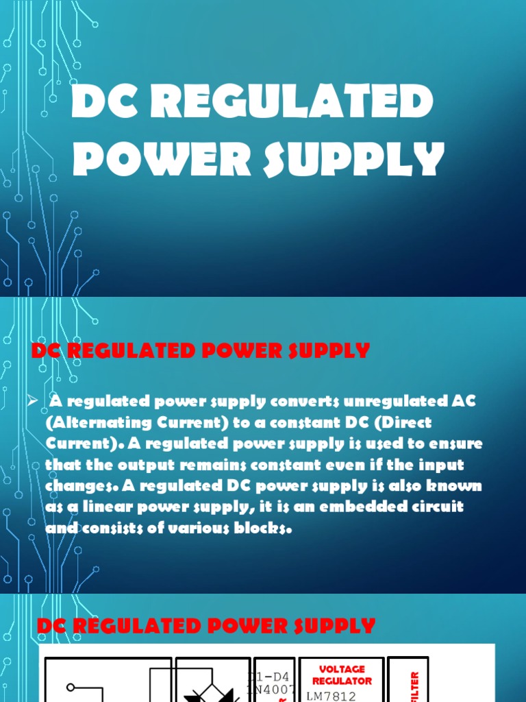 DC Regulated Power Supply (Transformer) PDF Transformer Power Supply