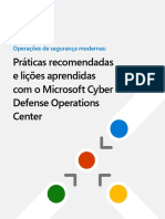Práticas Recomendadas e Lições Aprendidas Com o Microsoft Cyber Defense Operations Center