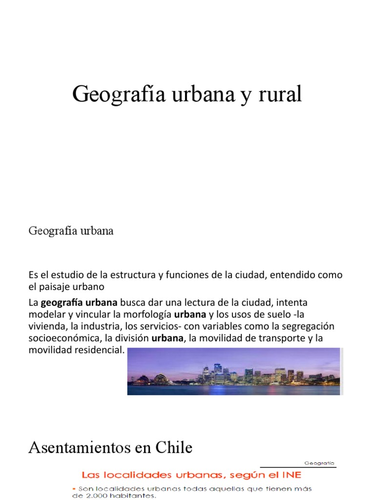 Geografía Urbana y Rural 1 | PDF