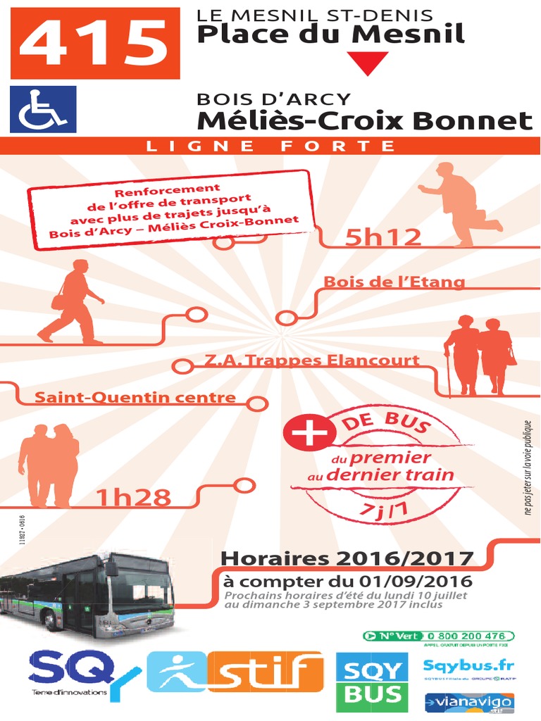 Horaires du bus 415 à Bois d'Arcy | PDF | Transport
